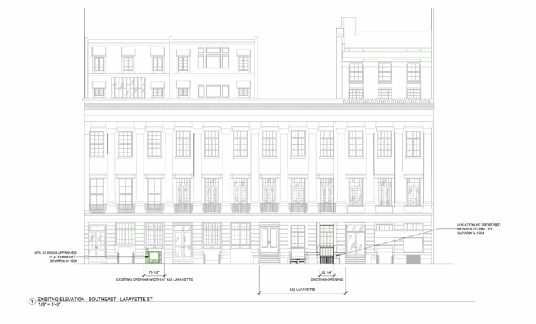 432 Lafayette St. Building: LPC CofA Application for Barrier-Free Lift